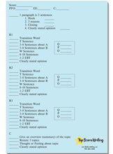 Sticky Note Scoring and Feedback Sheets Blue Opinion