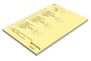 Sticky Note Scoring and Feedback Sheets Yellow Informative