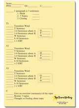 Sticky Note Scoring and Feedback Sheets Yellow Informative